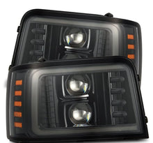 Load image into Gallery viewer, AlphaRex ARX880265 AlphaRex 92-96 Ford F-Series/Bronco PRO-Series Proj Headlights Alpha-Blk w/Seq. Sig & DRL