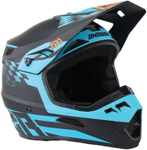 Load image into Gallery viewer, Answer youth motocross helmet in blue and black with full face protection and ventilation