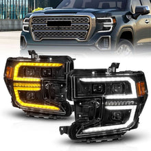 Load image into Gallery viewer, ANZO ANZ111600 Anzo 19-21 GMC Sierra 1500 LED Projector Headlight w/Switchback+Sequential - Black
