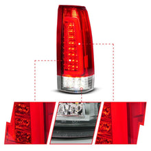 Load image into Gallery viewer, ANZO ANZ311484 ANZO 88-99 Chevy C/K1500/2500/3500 Full LED Light Tube Taillights Chrome Housing Red/Clear Lens