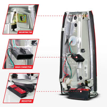 Load image into Gallery viewer, ANZO ANZ311484 ANZO 88-99 Chevy C/K1500/2500/3500 Full LED Light Tube Taillights Chrome Housing Red/Clear Lens