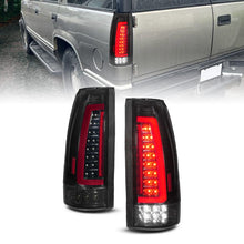 Load image into Gallery viewer, ANZO ANZ311486 ANZO 88-99 Chevy/GMC C/K1500/2500/3500 Full LED Light Tube Taillights Black Housing Smoke Lens