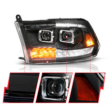 Load image into Gallery viewer, ANZO Headlights ANZO 09-19 Dodge RAM 1500 / 10-18 2500/3500 LED Proj Headlights SeqSig Black - Pair