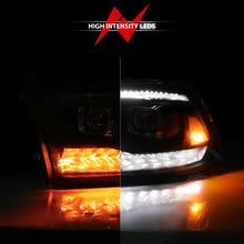 Load image into Gallery viewer, ANZO Headlights ANZO 09-19 Dodge RAM 1500 / 10-18 2500/3500 LED Proj Headlights SeqSig Black - Pair
