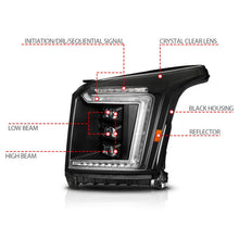 Load image into Gallery viewer, ANZO Headlights ANZO 15-20 GMC Yukon (Incl XL - Factory Halogen Models) Full LED Proj Headlights Black - Driver Side
