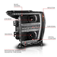 Load image into Gallery viewer, ANZO Headlights Anzo 21-23 Ford F150 LED Projector Headlight w/Switchback+Sequential - Black (Driver Side Only)