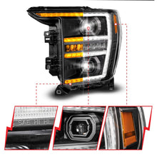 Load image into Gallery viewer, ANZO Headlights Anzo 21-23 Ford F150 LED Projector Headlight w/Switchback+Sequential - Black (Driver Side Only)