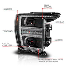 Load image into Gallery viewer, ANZO Headlights Anzo 21-23 Ford F150 LED Projector Headlight w/Switchback+Sequential - Black (Passenger Side Only)