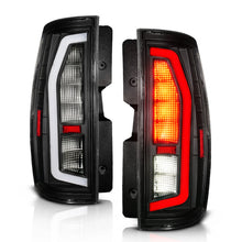 Load image into Gallery viewer, ANZO Tail Lights Anzo 07-14 Chevrolet Suburban / 07-14 GMC Yukon Black Full LED Tail Light Plank Style w/ Clear Lens