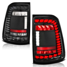 Load image into Gallery viewer, ANZO Tail Lights ANZO 19-24 RAM 1500 (Factory Halogen Models) Full LED Tail Lights SeqSig Black - Pair