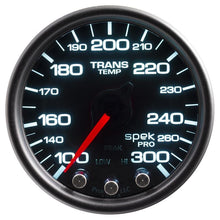 Load image into Gallery viewer, AutoMeter Gauges Autometer Spek-Pro Gauge Trans Temp 2 1/16in 300f Stepper Motor W/Peak & Warn Blk/Smoke/Blk