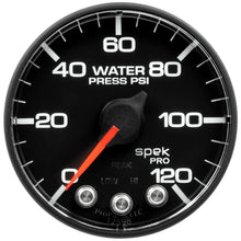 Load image into Gallery viewer, AutoMeter Gauges Autometer Spek-Pro Gauge Water Press 2 1/16in 120psi Stepper Motor W/ Peak & Warn