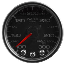 Load image into Gallery viewer, AutoMeter Gauges Autometer Spek-Pro Gauge Water Temp 2 1/16in 300f Stepper Motor W/Peak & Warn Blk/Blk