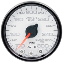 Load image into Gallery viewer, AutoMeter Gauges Autometer Spek-Pro Gauge Water Temp 2 1/16in 300f Stepper Motor W/Peak & Warn Wht/Blk