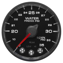 Load image into Gallery viewer, AutoMeter Gauges Autometer Spek-Pro - Nascar 2-1/16in Water Press 0- 35 psi Bfb Sp