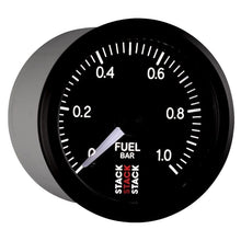 Load image into Gallery viewer, AutoMeter Gauges Autometer Stack 52mm 0-1 Bar M10 Male Pro Stepper Motor Fuel Pressure Gauge - Black