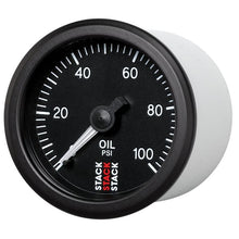 Load image into Gallery viewer, AutoMeter Gauges Autometer Stack 52mm 0-100 PSI 1/8in NPTF (M) Mechanical Oil Pressure Gauge - Black