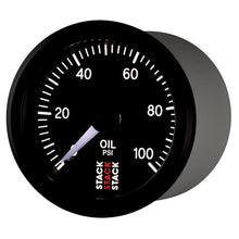 Load image into Gallery viewer, AutoMeter Gauges Autometer Stack 52mm 0-100 PSI 1/8in NPTF (M) Mechanical Oil Pressure Gauge - Black