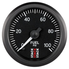 Load image into Gallery viewer, AutoMeter Gauges Autometer Stack 52mm 0-100 PSI 1/8in NPTF Male Pro Stepper Motor Fuel Pressure Gauge - Black