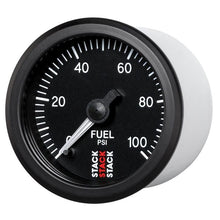 Load image into Gallery viewer, AutoMeter Gauges Autometer Stack 52mm 0-100 PSI 1/8in NPTF Male Pro Stepper Motor Fuel Pressure Gauge - Black
