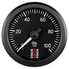 Load image into Gallery viewer, AutoMeter Gauges Autometer Stack 52mm 0-100 PSI 1/8in NPTF Male Pro Stepper Motor Oil Pressure Gauge - Black