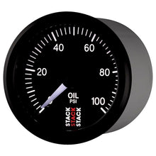 Load image into Gallery viewer, AutoMeter Gauges Autometer Stack 52mm 0-100 PSI 1/8in NPTF Male Pro Stepper Motor Oil Pressure Gauge - Black