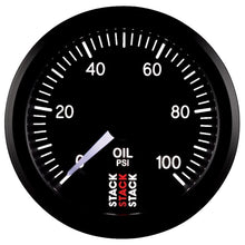 Load image into Gallery viewer, AutoMeter Gauges Autometer Stack 52mm 0-100 PSI 1/8in NPTF Male Pro Stepper Motor Oil Pressure Gauge - Black