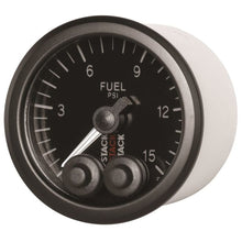 Load image into Gallery viewer, AutoMeter Gauges Autometer Stack 52mm 0-15 PSI 1/8in NPTF Male Pro-Control Fuel Pressure Gauge - Black