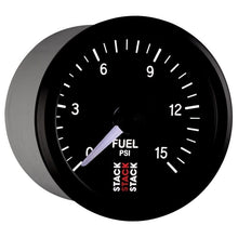 Load image into Gallery viewer, AutoMeter Gauges Autometer Stack 52mm 0-15 PSI 1/8in NPTF Male Pro Stepper Motor Fuel Pressure Gauge - Black