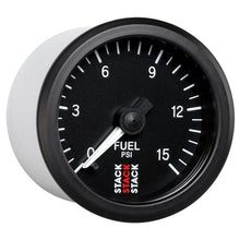 Load image into Gallery viewer, AutoMeter Gauges Autometer Stack 52mm 0-15 PSI 1/8in NPTF Male Pro Stepper Motor Fuel Pressure Gauge - Black