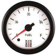 Load image into Gallery viewer, AutoMeter Gauges Autometer Stack 52mm 0-280 Ohm Programmable Pro Stepper Motor Fuel Level Gauge - White