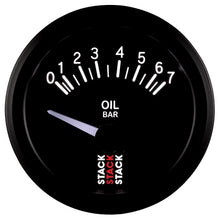 Load image into Gallery viewer, AutoMeter Gauges Autometer Stack 52mm 0-7 Bar M10 (M) Electric Oil Pressure Gauge - Black