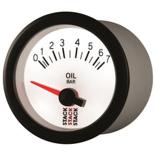 Load image into Gallery viewer, AutoMeter Gauges Autometer Stack 52mm 0-7 Bar M10 Male Electric Oil Pressure Gauge - White
