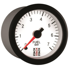 Load image into Gallery viewer, AutoMeter Gauges Autometer Stack 52mm 0-7 Bar M10 Male Pro Stepper Motor Fuel Pressure Gauge - White