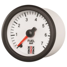 Load image into Gallery viewer, AutoMeter Gauges Autometer Stack 52mm 0-7 Bar M10 Male Pro Stepper Motor Fuel Pressure Gauge - White