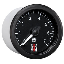 Load image into Gallery viewer, AutoMeter Gauges Autometer Stack 52mm 0-7 Bar M10 Male Pro Stepper Motor Oil Pressure Gauge - Black