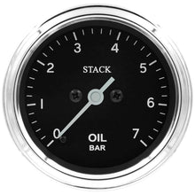 Load image into Gallery viewer, AutoMeter Gauges Autometer Stack 52mm 0-7 Bar M10 Male Pro Stepper Motor Oil Pressure Gauge - Classic