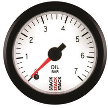 Load image into Gallery viewer, AutoMeter Gauges Autometer Stack 52mm 0-7 Bar M10 Male Pro Stepper Motor Oil Pressure Gauge - White