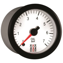 Load image into Gallery viewer, AutoMeter Gauges Autometer Stack 52mm 0-7 Bar M10 Male Pro Stepper Motor Oil Pressure Gauge - White