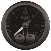 Load image into Gallery viewer, AutoMeter Gauges Autometer Stack 52mm -1 to +2 Bar (Incl T-Fitting) Pro-Control Boost Pressure Gauge - Black