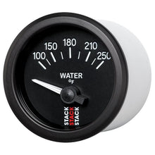 Load image into Gallery viewer, AutoMeter Gauges Autometer Stack 52mm 100-250 Deg F 1/8in NPTF Electric Water Temp Gauge - Black