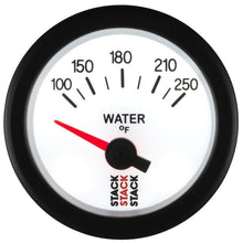 Load image into Gallery viewer, AutoMeter Gauges Autometer Stack 52mm 100-250 Deg F 1/8in NPTF Electric Water Temp Gauge - White