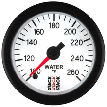 Load image into Gallery viewer, AutoMeter Gauges Autometer Stack 52mm 100-260 Deg F 1/8in NPTF Male Pro Stepper Motor Water Temp Gauge - White