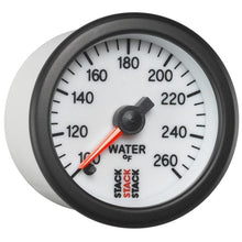 Load image into Gallery viewer, AutoMeter Gauges Autometer Stack 52mm 100-260 Deg F 1/8in NPTF Male Pro Stepper Motor Water Temp Gauge - White