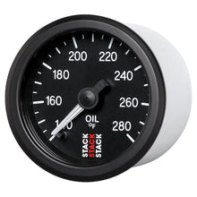 Load image into Gallery viewer, AutoMeter Gauges Autometer Stack 52mm 140-280 Deg F 1/8in NPTF Male Pro Stepper Motor Oil Temp Gauge - Black