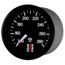 Load image into Gallery viewer, AutoMeter Gauges Autometer Stack 52mm 140-280 Deg F 1/8in NPTF Male Pro Stepper Motor Oil Temp Gauge - Black