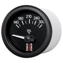 Load image into Gallery viewer, AutoMeter Gauges Autometer Stack 52mm 140-300 Deg F 1/8in NPTF Electric Oil Temp Gauge - Black