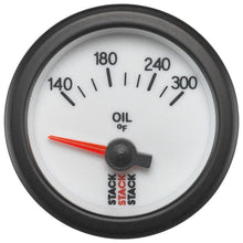 Load image into Gallery viewer, AutoMeter Gauges Autometer Stack 52mm 140-300 Deg F 1/8in NPTF Electric Oil Temp Gauge - White