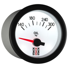 Load image into Gallery viewer, AutoMeter Gauges Autometer Stack 52mm 140-300 Deg F 1/8in NPTF Electric Oil Temp Gauge - White