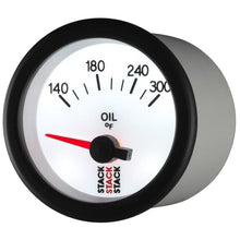 Load image into Gallery viewer, AutoMeter Gauges Autometer Stack 52mm 140-300 Deg F 1/8in NPTF Electric Oil Temp Gauge - White